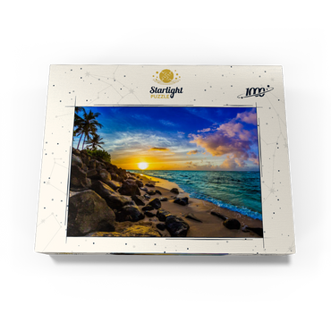 Beautiful Hawaiian sunset on the north coast of Oahu 1000 Jigsaw Puzzle box view1