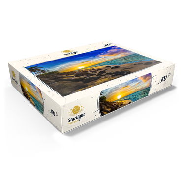 Beautiful Hawaiian sunset on the north coast of Oahu 100 Jigsaw Puzzle box view1