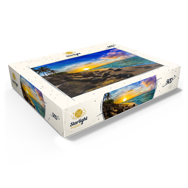 Beautiful Hawaiian sunset on the north coast of Oahu 500 Jigsaw Puzzle box view1