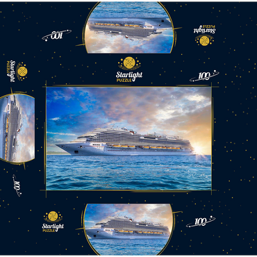 Cruise ship in the Caribbean 100 Jigsaw Puzzle box 3D Modell