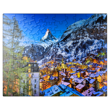 puzzleplate Zermatt and the Matterhorn Switzerland 100 Jigsaw Puzzle