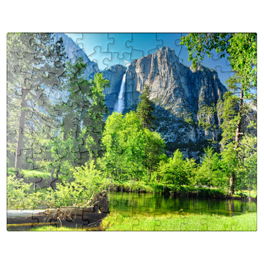 puzzleplate Yosemite Waterfall Yosemite National Park California 100 Jigsaw Puzzle