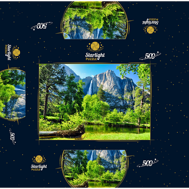 Yosemite Waterfall Yosemite National Park California 500 Jigsaw Puzzle box 3D Modell