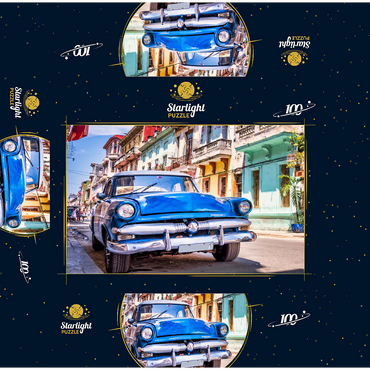 Vintage car in Havana Cuba 100 Jigsaw Puzzle box 3D Modell