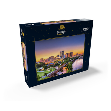 Richmond, Virginia, USA, downtown skyline by the river at dusk 1000 Jigsaw Puzzle box view1