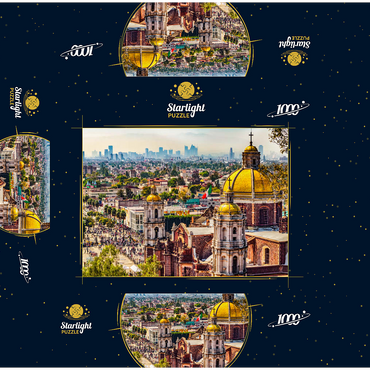 Domes of the old basilica and cityscape of Mexico City 1000 Jigsaw Puzzle box 3D Modell