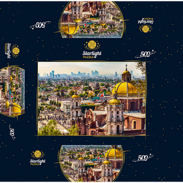 Domes of the old basilica and cityscape of Mexico City 500 Jigsaw Puzzle box 3D Modell