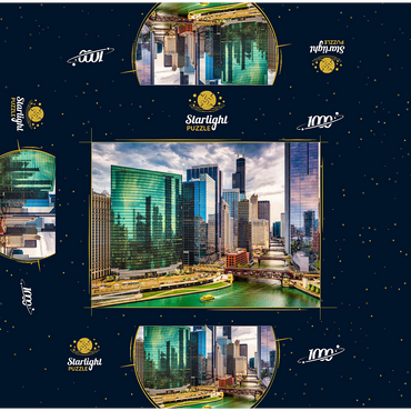 Chicago, Illinois, USA 1000 Jigsaw Puzzle box 3D Modell