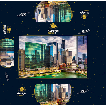 Chicago, Illinois, USA 100 Jigsaw Puzzle box 3D Modell