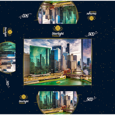 Chicago, Illinois, USA 500 Jigsaw Puzzle box 3D Modell