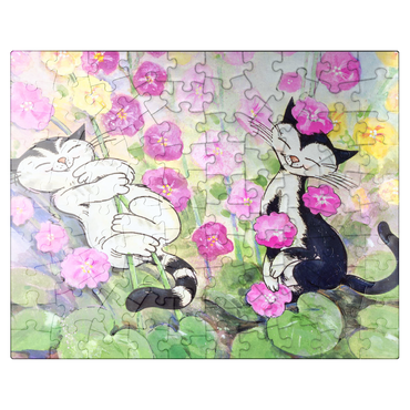 puzzleplate Kater Jacob - Da blüht uns was! 100 Jigsaw Puzzle