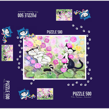 Kater Jacob - Da blüht uns was! 500 Jigsaw Puzzle box 3D Modell