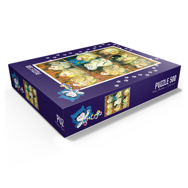 Jacob the cat - I'm going to sleep with the chickens! 500 Jigsaw Puzzle box view1