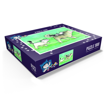 Jacob the cat - Came to the dog 1000 Jigsaw Puzzle box view1