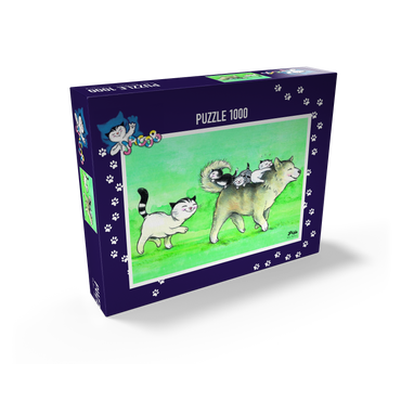 Jacob the cat - Came to the dog 1000 Jigsaw Puzzle box view1