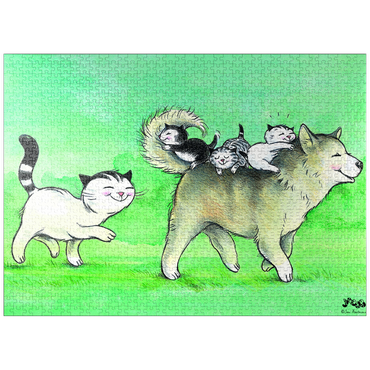 puzzleplate Jacob the cat - Came to the dog 1000 Jigsaw Puzzle