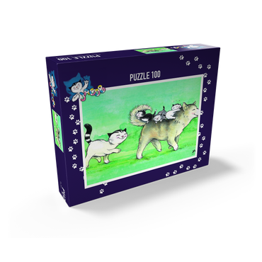 Jacob the cat - Came to the dog 100 Jigsaw Puzzle box view1