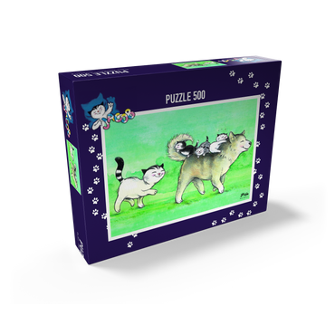 Jacob the cat - Came to the dog 500 Jigsaw Puzzle box view1