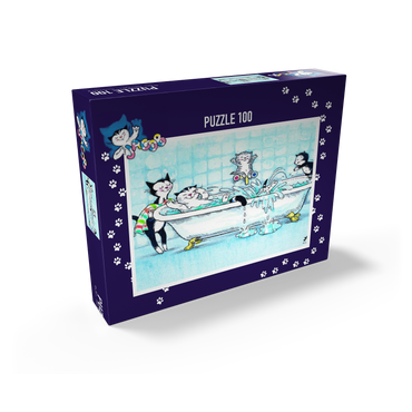Jacob the cat - bathing is fun! 100 Jigsaw Puzzle box view1