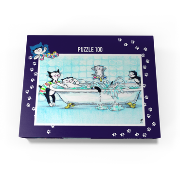 Jacob the cat - bathing is fun! 100 Jigsaw Puzzle box view1