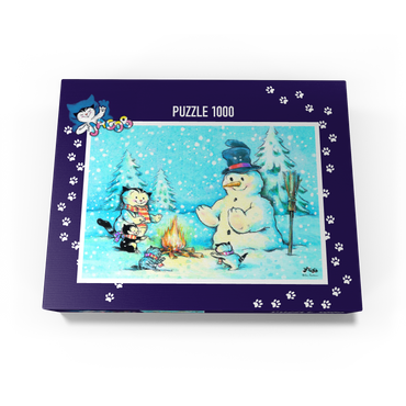 Jacob the cat - The snowman 1000 Jigsaw Puzzle box view1