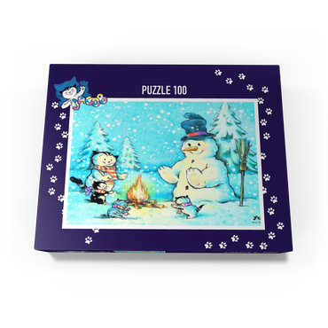 Jacob the cat - The snowman 100 Jigsaw Puzzle box view1