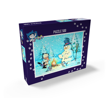 Jacob the cat - The snowman 500 Jigsaw Puzzle box view1