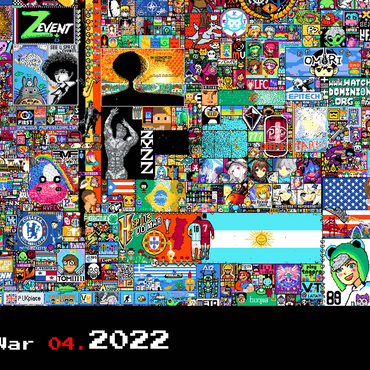 r/place Pixel War 04.2022 - Extreme Size, Part 6/6 for collage 1000 Jigsaw Puzzle 3D Modell