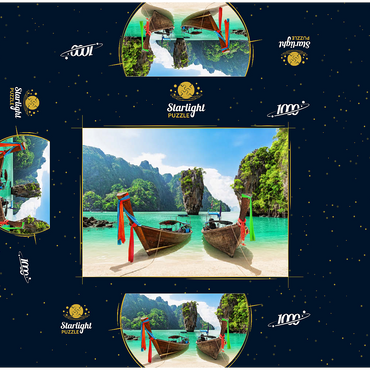 Bond island near Phuket in Thailand 1000 Jigsaw Puzzle box 3D Modell