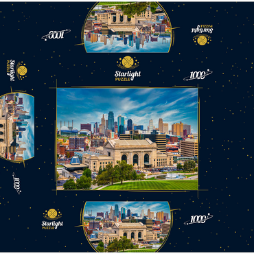 Skyline of Kansas City, Missouri, USA 1000 Jigsaw Puzzle box 3D Modell