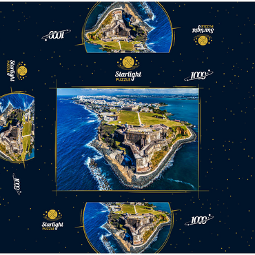 Aerial view of the Castillo San Felipe del Morro in Old San Juan, Puerto Rico 1000 Jigsaw Puzzle box 3D Modell