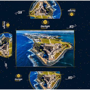 Aerial view of the Castillo San Felipe del Morro in Old San Juan, Puerto Rico 100 Jigsaw Puzzle box 3D Modell
