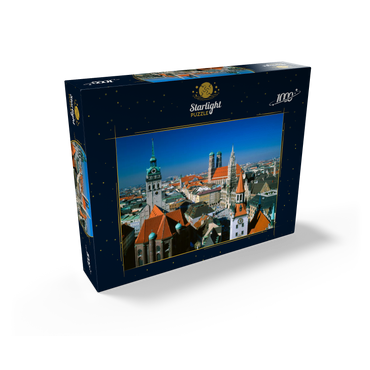 View of Marienplatz with Old Peter, Church of Our Lady and City Hall, Munich, Bavaria, Germany 1000 Jigsaw Puzzle box view1