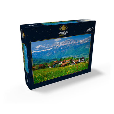 Kleinberg near Flums against Churfirsten, Canton St. Gallen, Switzerland 100 Jigsaw Puzzle box view1