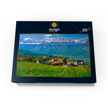 Kleinberg near Flums against Churfirsten, Canton St. Gallen, Switzerland 100 Jigsaw Puzzle box view1