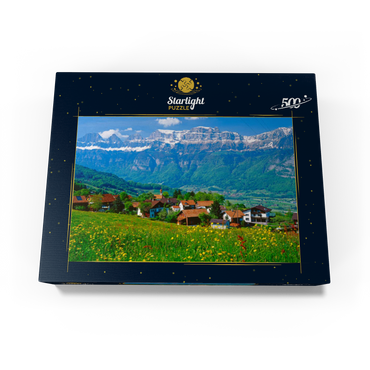 Kleinberg near Flums against Churfirsten, Canton St. Gallen, Switzerland 500 Jigsaw Puzzle box view1