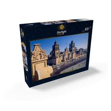 Cathedral at the Zocalo in the historic center of Mexico City 100 Jigsaw Puzzle box view1