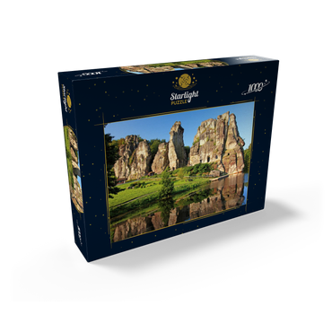 Externsteine in the morning light near Horn-Bad Meinberg, North Rhine-Westphalia, Germany 1000 Jigsaw Puzzle box view1