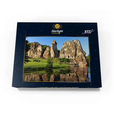 Externsteine in the morning light near Horn-Bad Meinberg, North Rhine-Westphalia, Germany 1000 Jigsaw Puzzle box view1