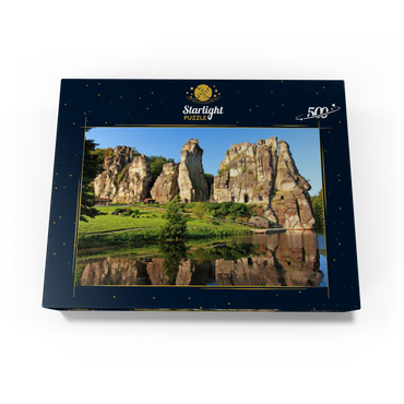 Externsteine in the morning light near Horn-Bad Meinberg, North Rhine-Westphalia, Germany 500 Jigsaw Puzzle box view1