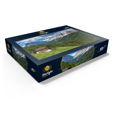 Farmhouse near Afers against Peitlerkofel (2675m), Aferer Geisler, Brixen, Dolomites, Trentino-South Tyrol 100 Jigsaw Puzzle box view1