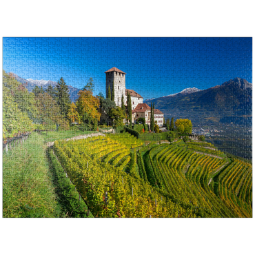 puzzleplate Lebenberg Castle, Cerms near Lana, Province of Bolzano, Trentino-Alto Adige, Italy 1000 Jigsaw Puzzle