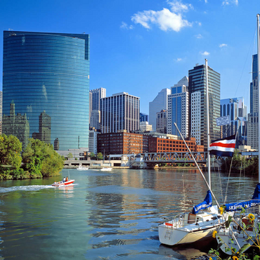 Chicago skyline, Illinois, USA 100 Jigsaw Puzzle 3D Modell