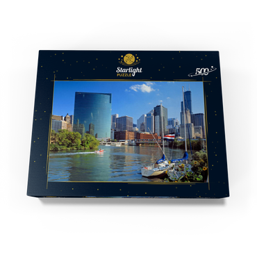 Chicago skyline, Illinois, USA 500 Jigsaw Puzzle box view1