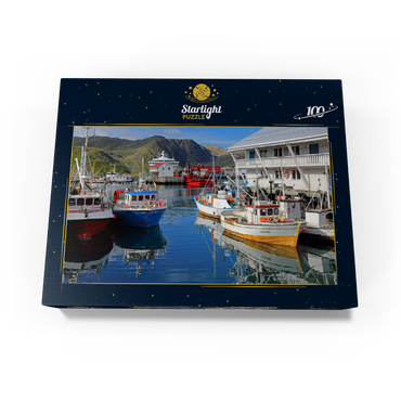 Fishing harbor in Honningsvag, Mageröya Island, Finnmark, Norway 100 Jigsaw Puzzle box view1