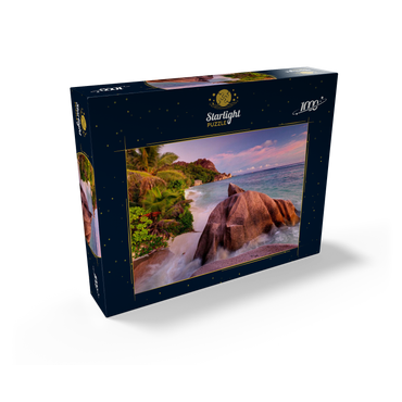 Granite rocks on the beach Anse Source d' Argent, La Digue Island, Seychelles 1000 Jigsaw Puzzle box view1