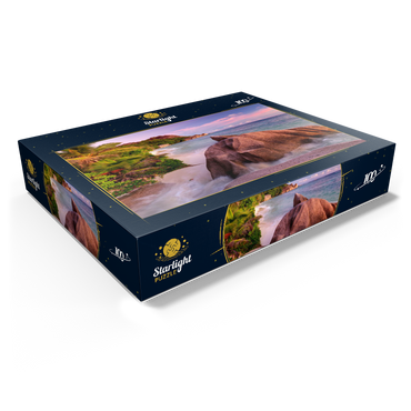 Granite rocks on the beach Anse Source d' Argent, La Digue Island, Seychelles 100 Jigsaw Puzzle box view1