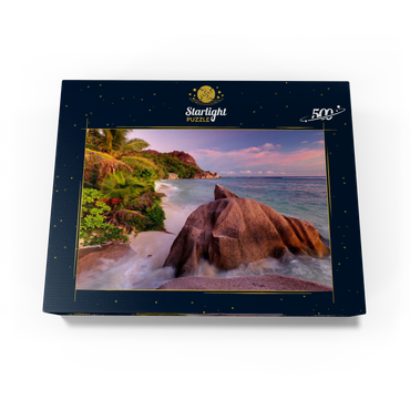 Granite rocks on the beach Anse Source d' Argent, La Digue Island, Seychelles 500 Jigsaw Puzzle box view1