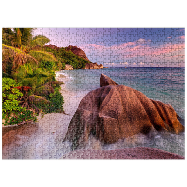 puzzleplate Granite rocks on the beach Anse Source d' Argent, La Digue Island, Seychelles 500 Jigsaw Puzzle