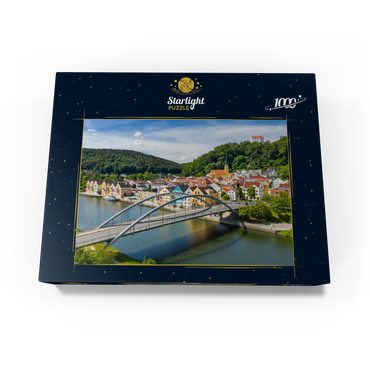 Bridge over the Altmühl in Riedenburg with Rosenstein Castle on the Altmühl Cycle Path 1000 Jigsaw Puzzle box view1